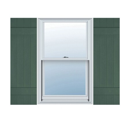 Ekena Millwork Lifetime Vinyl, 4 Board Joined (2 Batten), Board-n-Batten Shutters, w/Shutter Loks, LJ4C14X04200FG, PR LJ4C14X04200FG